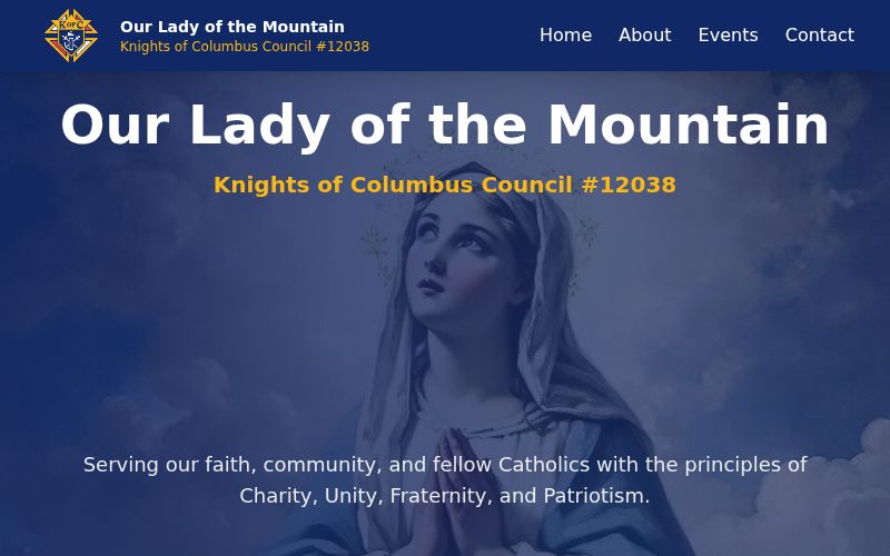 Preview of Our Lady of the Mountains - Knights of Columbus