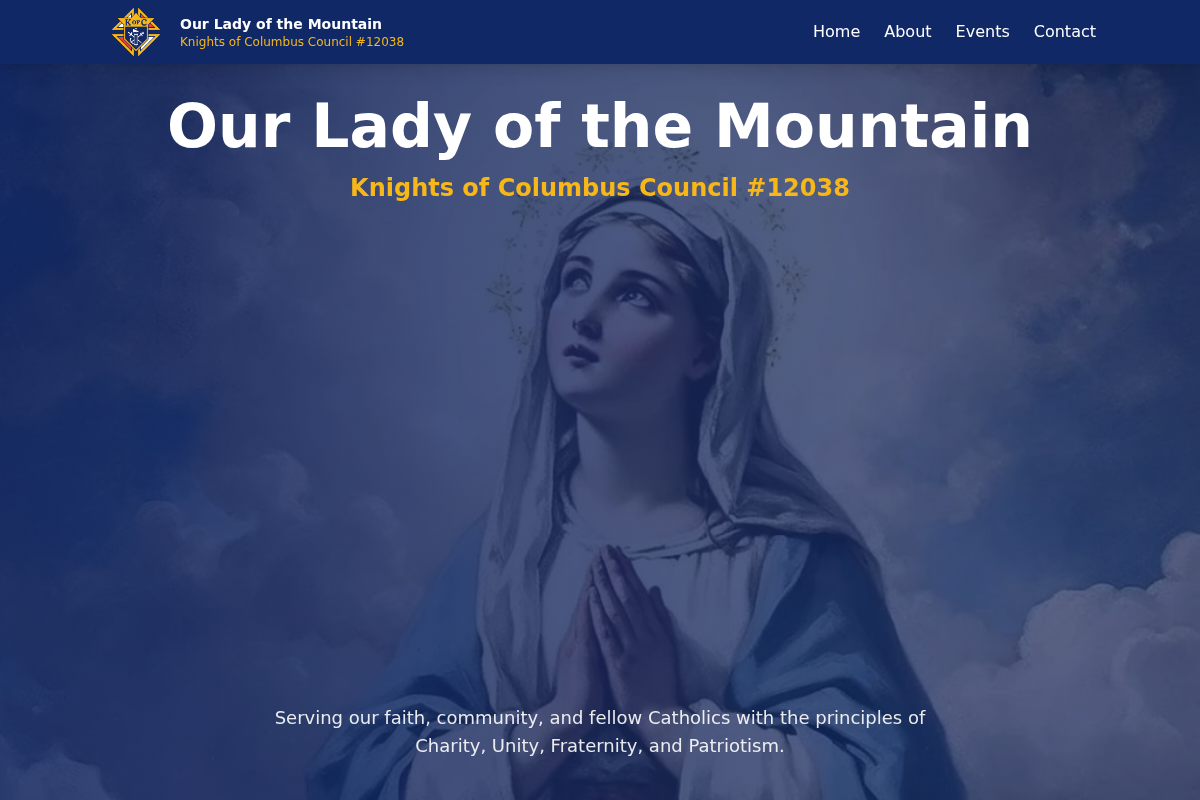 Preview of Our Lady of the Mountains - Knights of Columbus