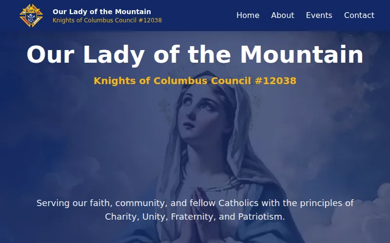 Preview of Our Lady of the Mountains - Knights of Columbus